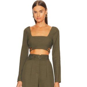 House of Harlow x REVOLVE Mailey Top in Olive Green NWOT Size Small